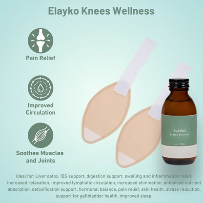 Elayko Knees Wellness Pack (Wraps + Castor Oil)